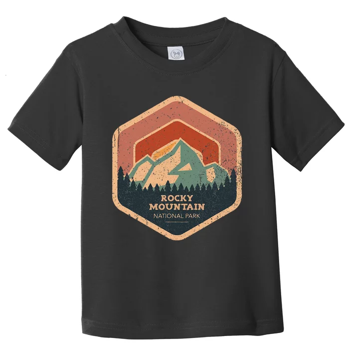 Rocky Mountain National Park Retro Sunset Vintage Toddler T-Shirt