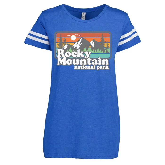 Rocky Mountain National Park Colorado Hiking Camping Gift Enza Ladies Jersey Football T-Shirt