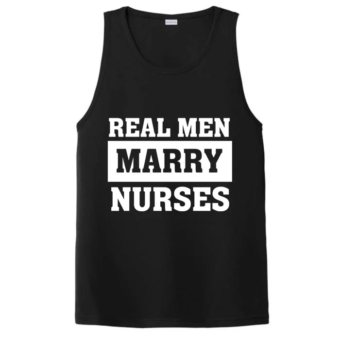 Real Marry Nurses Meaningful Gift Proud Husband Of Wife Spouse Gift Performance Tank