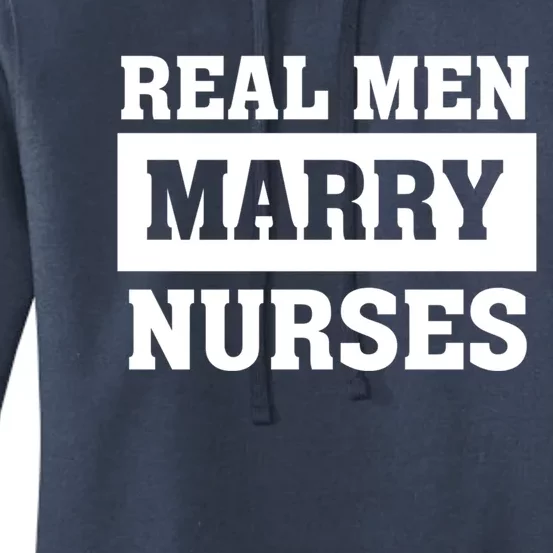 Real Marry Nurses Meaningful Gift Proud Husband Of Wife Spouse Gift Women's Pullover Hoodie