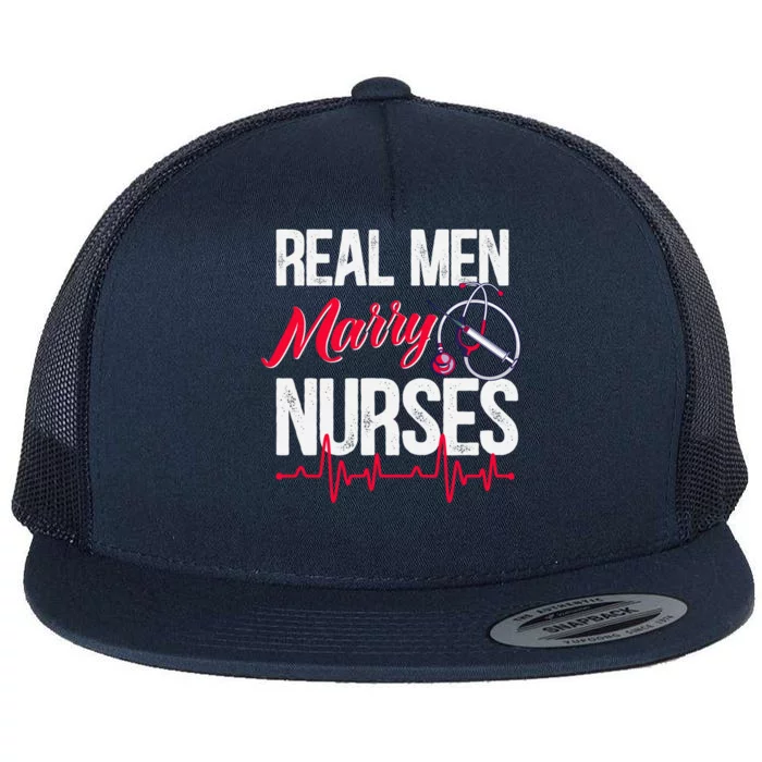 Real Marry Nurses Cute Gift Flat Bill Trucker Hat