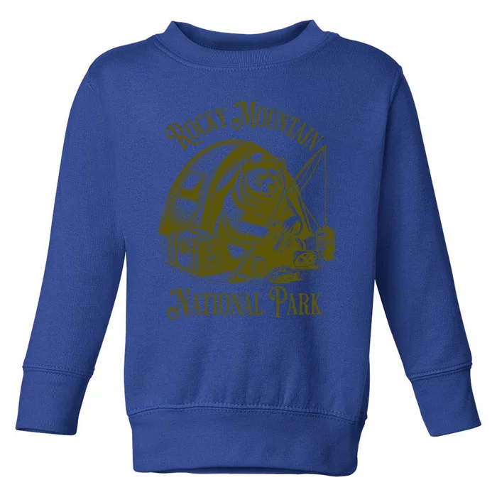 Rocky Mountain National Park Fishing Bear Vacation Souvenir Meaningful Gift Toddler Sweatshirt