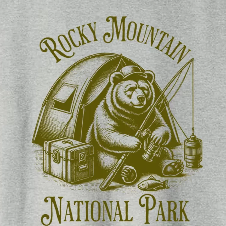 Rocky Mountain National Park Fishing Bear Vacation Souvenir Meaningful Gift Women's Crop Top Tee