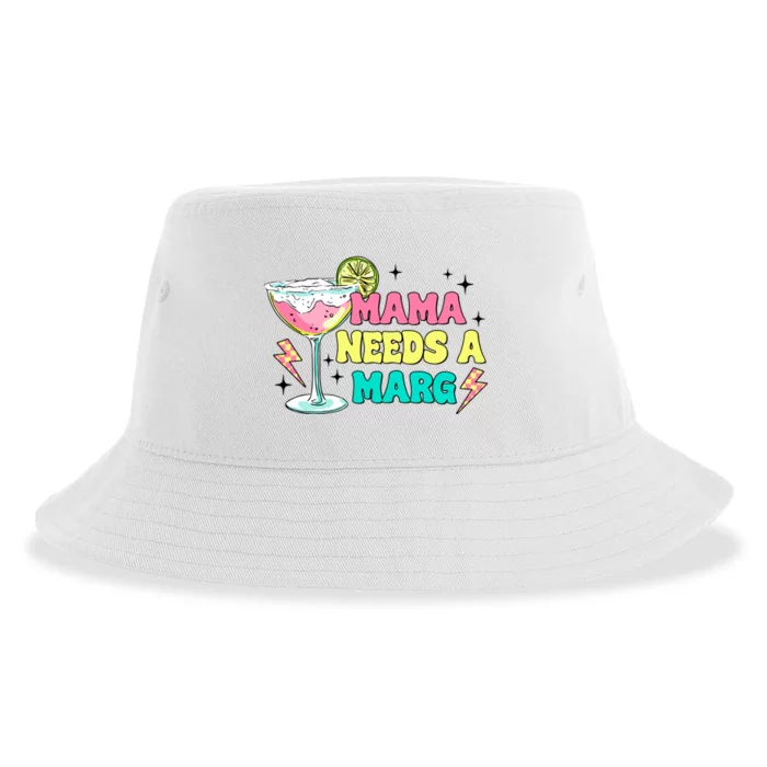 Retro Mama Needs A Marg Margarita Sustainable Bucket Hat