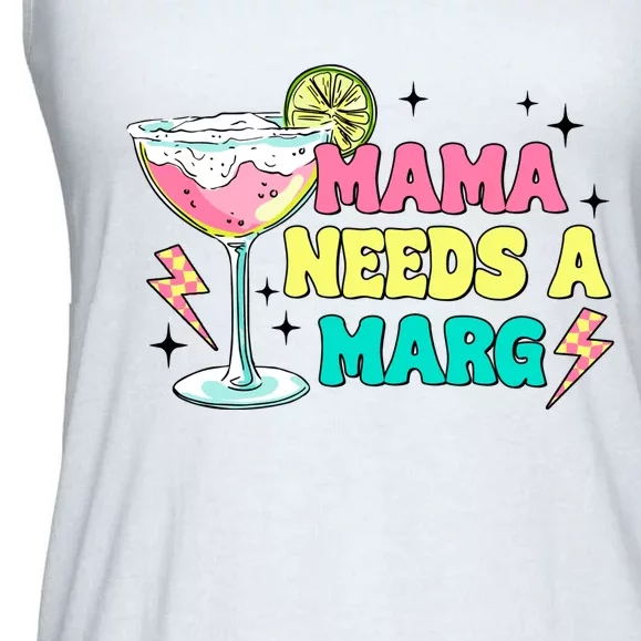 Retro Mama Needs A Marg Margarita Ladies Essential Flowy Tank