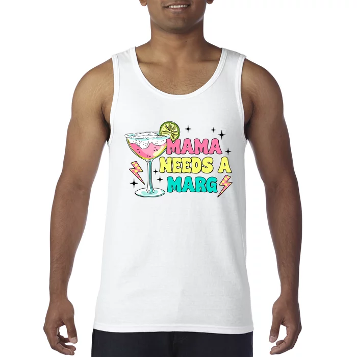 Retro Mama Needs A Marg Margarita Tank Top