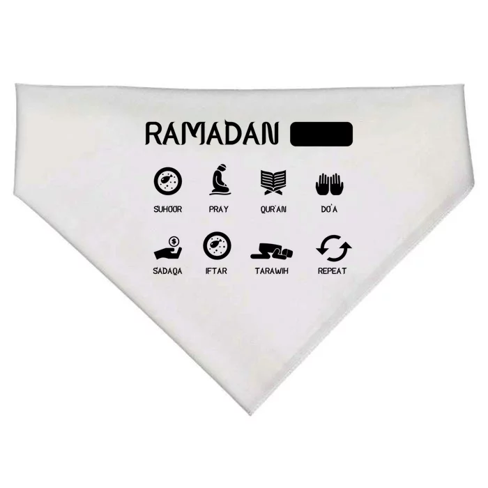 Ramadan Mode On Eid Mubarak Ramadan Kareem Family Matching Gift USA-Made Doggie Bandana