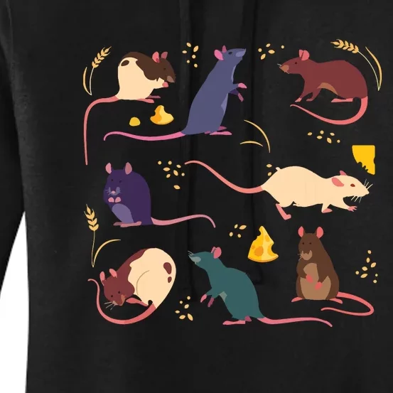 Rat Mouses Of The World Cute Mice Wheat Rodent Field Animals Women's Pullover Hoodie