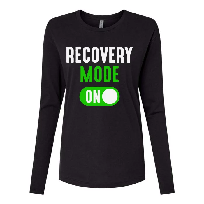 Recovery Mode On Get Well Funny Injury Gift Womens Cotton Relaxed Long Sleeve T-Shirt