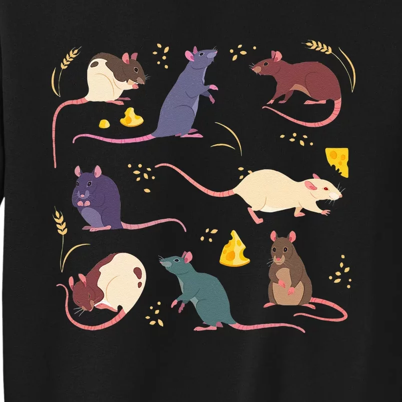 Rat Mouses Of The World Cute Mice Wheat Rodent Field Animals Tall Sweatshirt