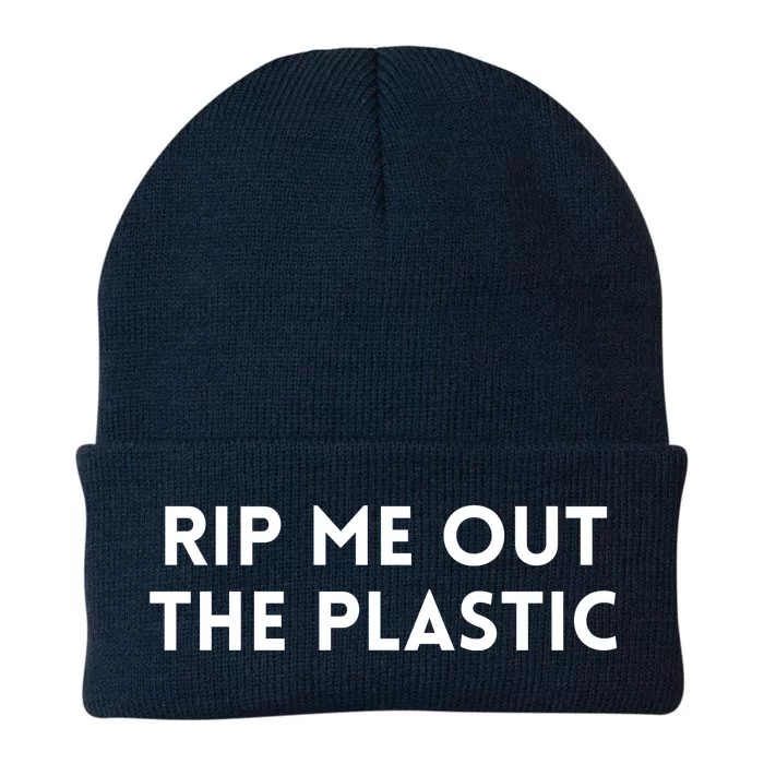 Rip Me Out The Plastic Knit Cap Winter Beanie