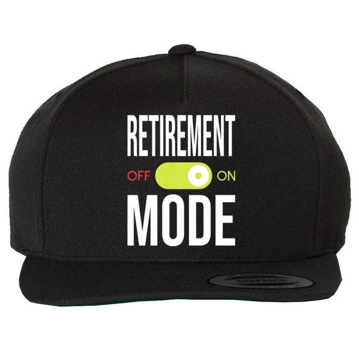 Retirement Mode On Retired Retiree Pension Retiring Wool Snapback Cap