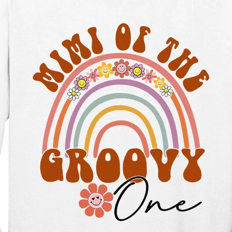 Retro Mimi of the Groovy One Matching Family Birthday Party Tall Long Sleeve T-Shirt