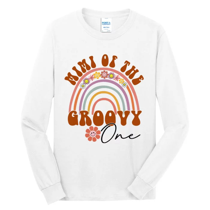 Retro Mimi of the Groovy One Matching Family Birthday Party Tall Long Sleeve T-Shirt