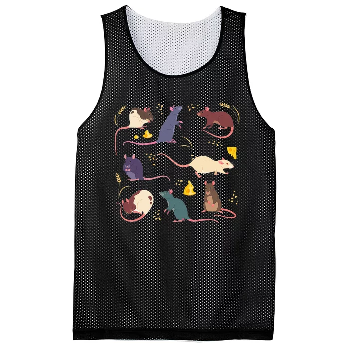 Rat Mouses Of The World Cute Mice Wheat Rodent Field Animals Mesh Reversible Basketball Jersey Tank