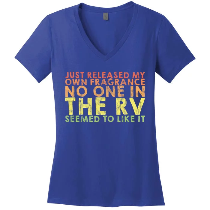 Released My Own Fragrance No One In The Rv Liked Itgift Women's V-Neck T-Shirt