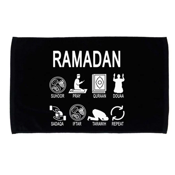 Ramadan Mode On Fasting Ramadan Mubarak Kareem Muslim Microfiber Hand Towel