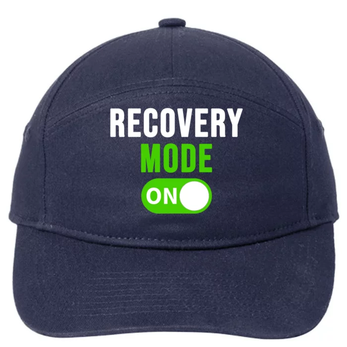 Recovery Mode On Gift Get Well Gift Funny Injury Tee Gift 7-Panel Snapback Hat