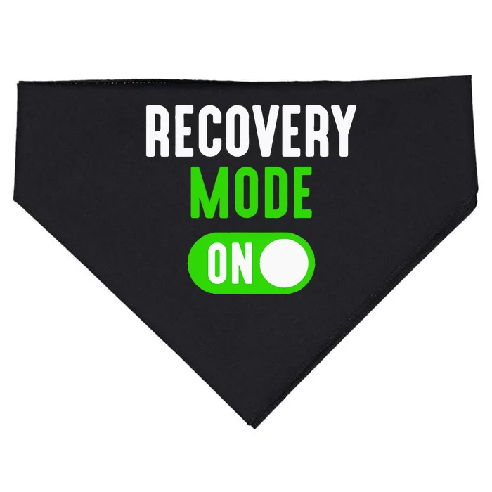 Recovery Mode On Get Well Funny Injury Gift USA-Made Doggie Bandana