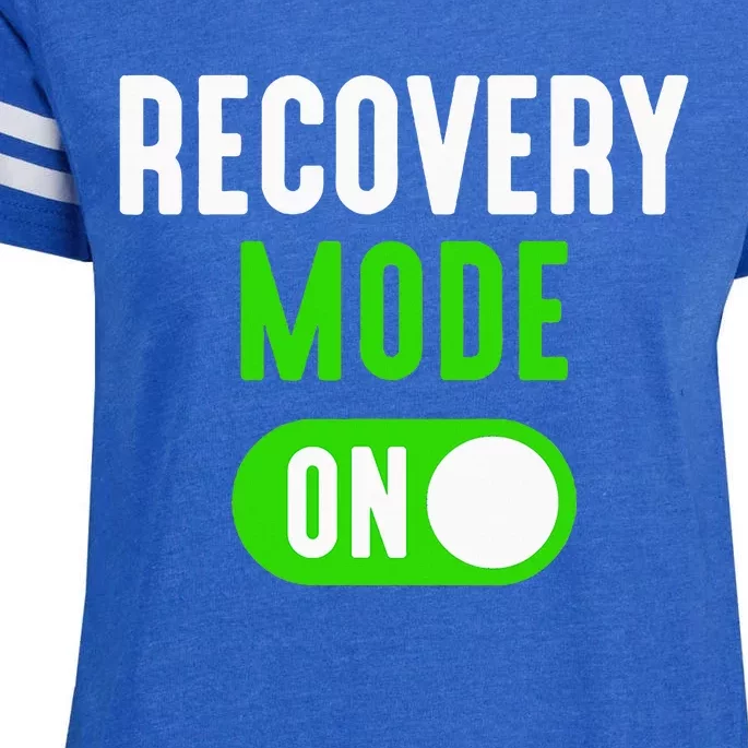 Recovery Mode On Get Well Funny Injury Gift Enza Ladies Jersey Football T-Shirt