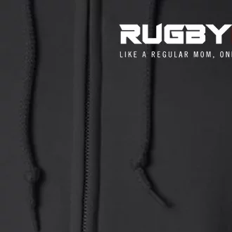 Rugby Mom Only Way Cooler Rugby Funny Ball Sport Rugby Premium Full Zip Hoodie