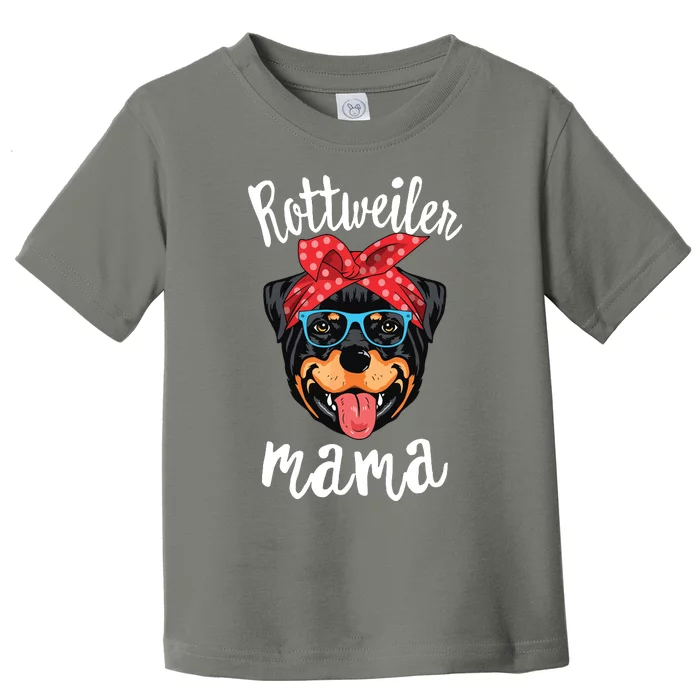 Rottweiler Mama Puppy Mom Dog Mama Lover Gift Toddler T-Shirt