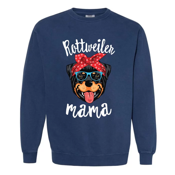 Rottweiler Mama Puppy Mom Dog Mama Lover Gift Garment-Dyed Sweatshirt