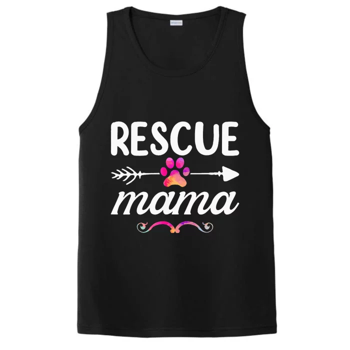 Rescue Mama Pet Lovers Mothers Day Dog Mom Performance Tank