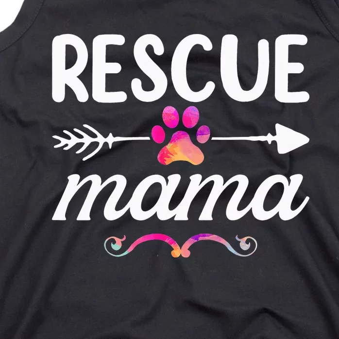 Rescue Mama Pet Lovers Mothers Day Dog Mom Tank Top