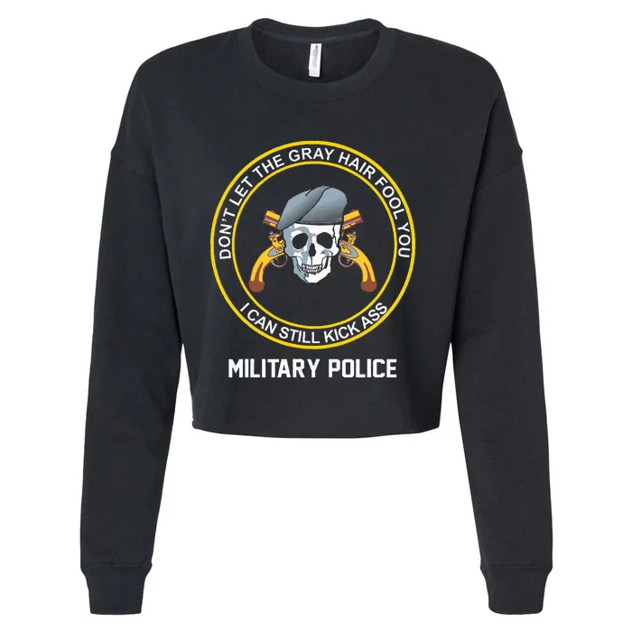 Retired Military Police Cropped Pullover Crew