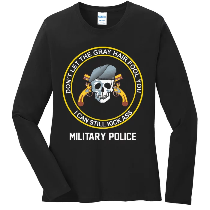 Retired Military Police Ladies Long Sleeve Shirt