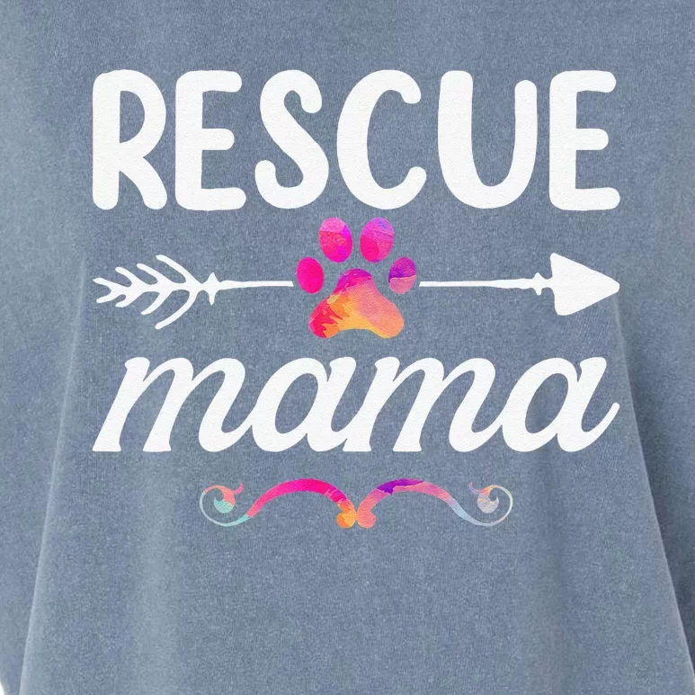 Rescue Mama Pet Lovers  Mothers Day Dog Mom Garment-Dyed Women's Muscle Tee