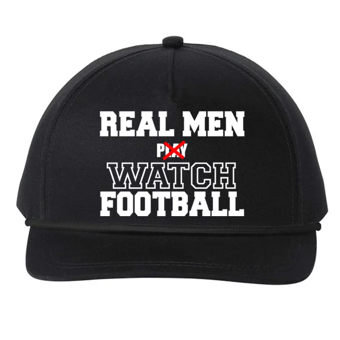 Real Men Play Watch Football Funny Snapback Five-Panel Rope Hat