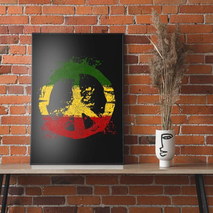 Reggae Music Peace Sign Rastafari Rasta Gift Poster