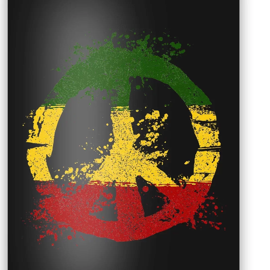 Reggae Music Peace Sign Rastafari Rasta Gift Poster