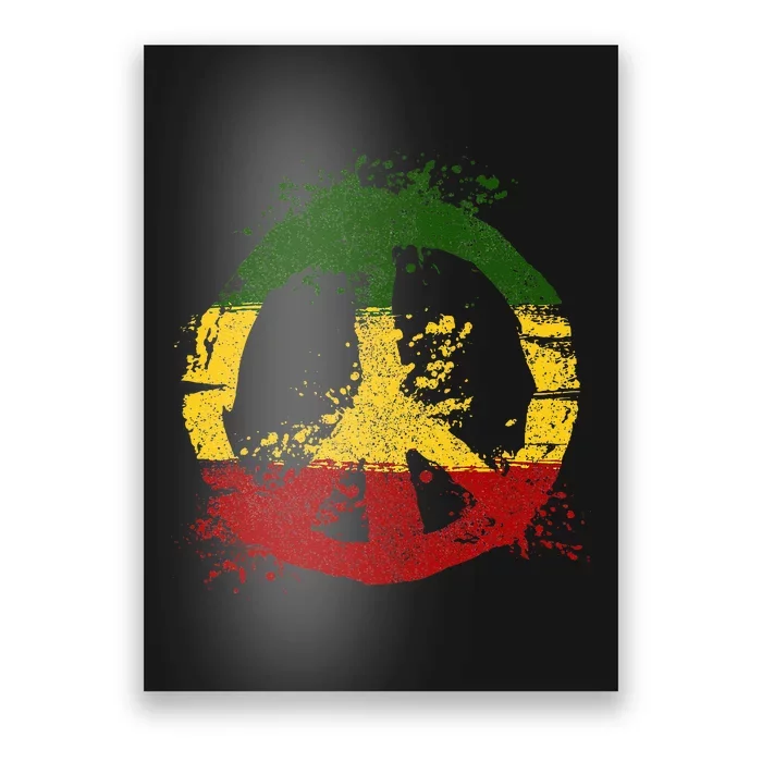 Reggae Music Peace Sign Rastafari Rasta Gift Poster