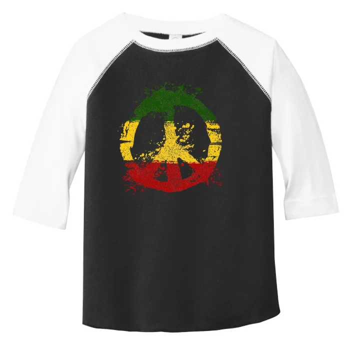 Reggae Music Peace Sign Rastafari Rasta Gift Toddler Fine Jersey T-Shirt