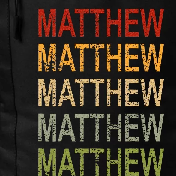 Retro Matthew Personalized Matthew Name Man Matthew Daily Commute Backpack