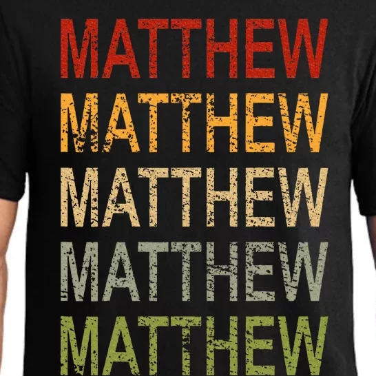 Retro Matthew Personalized Matthew Name Man Matthew Pajama Set