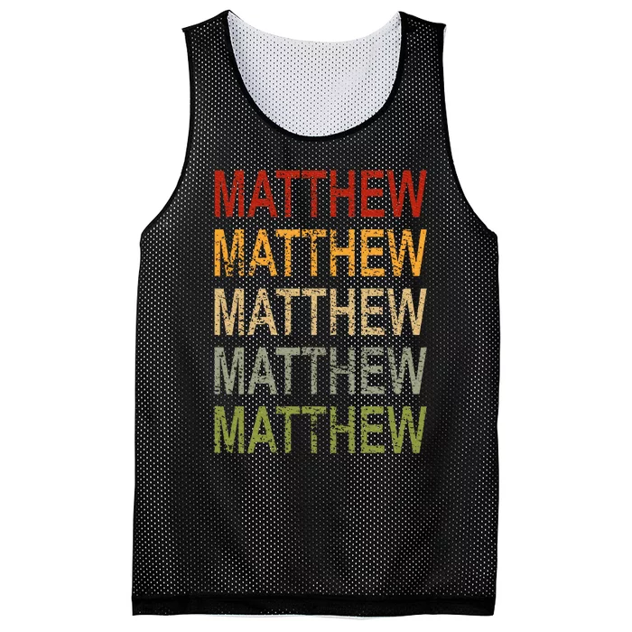 Retro Matthew Personalized Matthew Name Man Matthew Mesh Reversible Basketball Jersey Tank