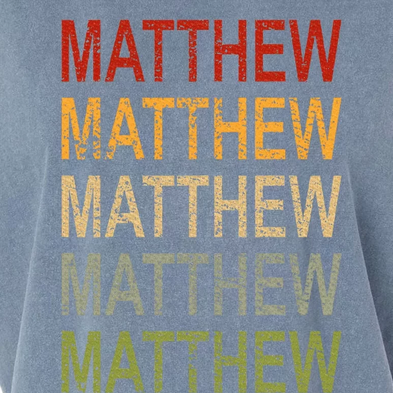 Retro Matthew Personalized Matthew Name Man Matthew Garment-Dyed Women's Muscle Tee