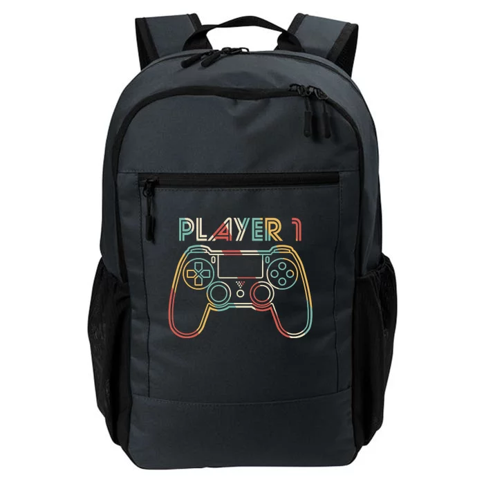 Retro Matching Player 1 Video Gamer Daily Commute Backpack