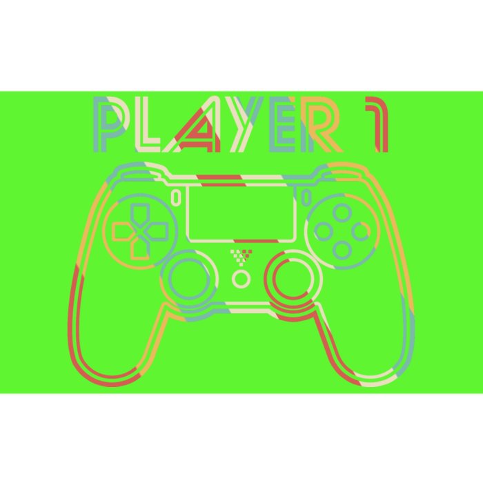 Retro Matching Player 1 Video Gamer Bumper Sticker