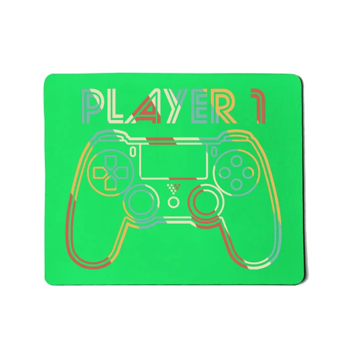 Retro Matching Player 1 Video Gamer Mousepad