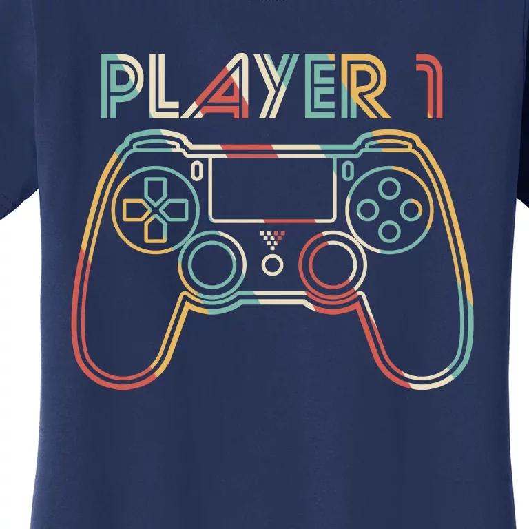 Retro Matching Player 1 Video Gamer Women's T-Shirt