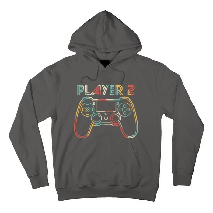 Retro Matching Player 2 Video Gamer Tall Hoodie