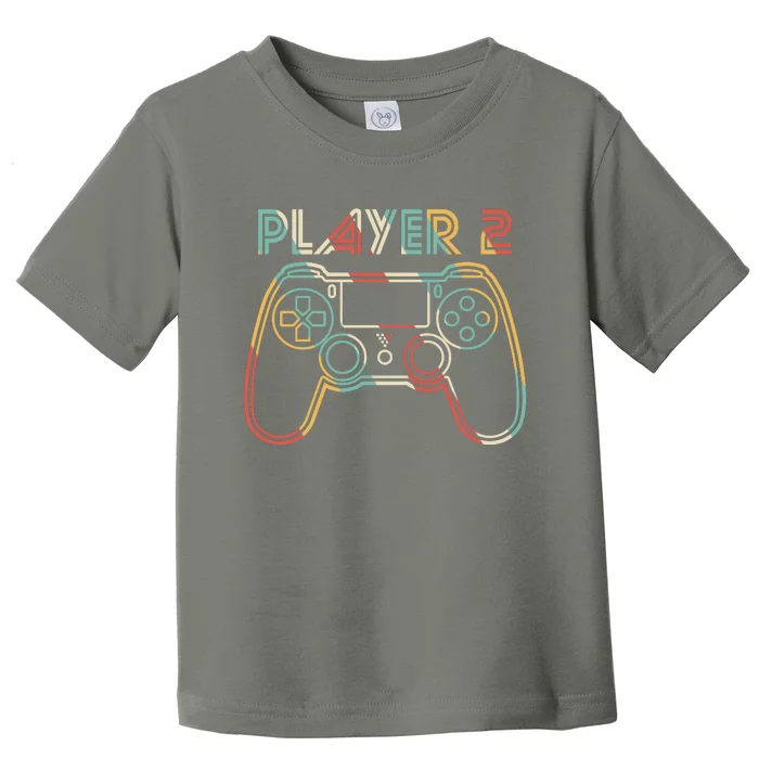 Retro Matching Player 2 Video Gamer Toddler T-Shirt