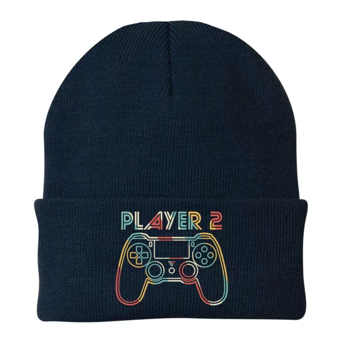 Retro Matching Player 2 Video Gamer Knit Cap Winter Beanie