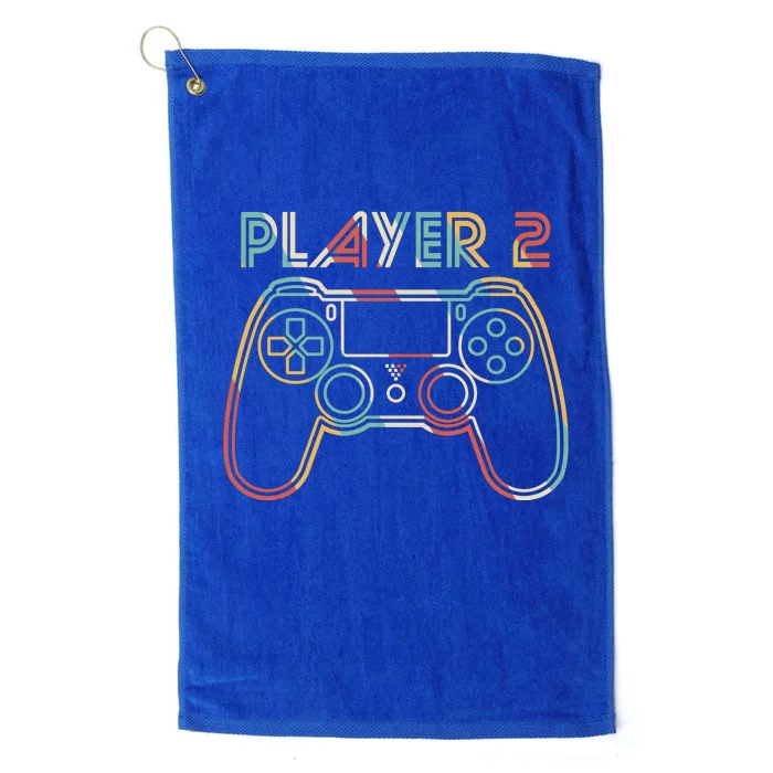 Retro Matching Player 2 Video Gamer Platinum Collection Golf Towel