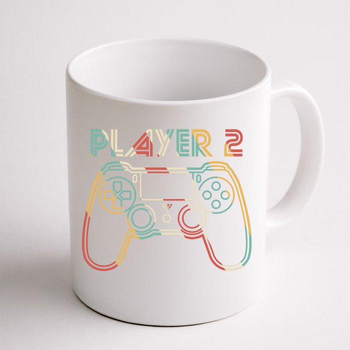 Retro Matching Player 2 Video Gamer Front & Back Coffee Mug